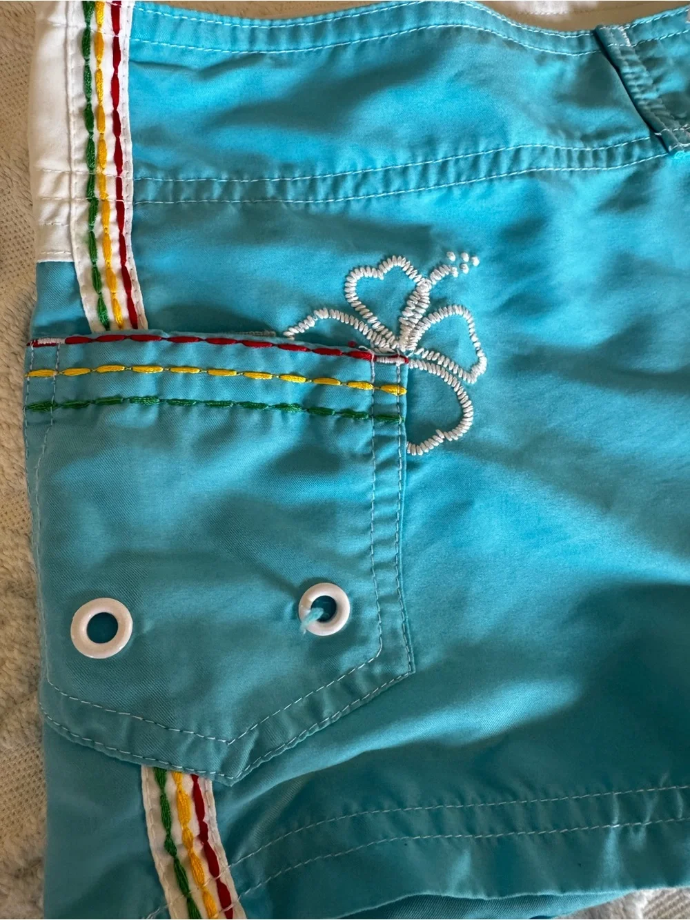 Y2K No Boundaries Ocean Beach Bum Board Shorts Juniors M 7/9 🌺🌈